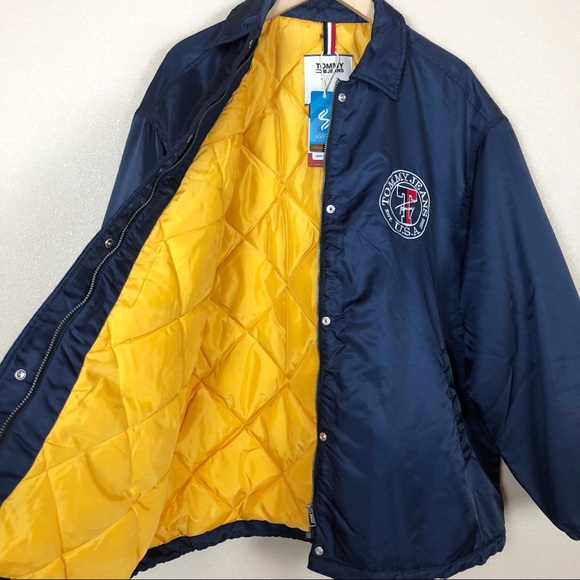 tommy jeans • blue padded coach jacket - Picture 6 of 8